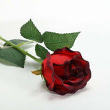 RED BLACK 24 Artificial 31" Long Stem Silk ROSE FLOWERS Party Event Decorations Bouquet