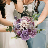Kisflower Artificial Flowers Silk Artificial Roes Combo Peony Flower (Purple) Peony