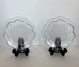 Studio Nova Glass Plate Frosted Hydrangea Flowers Appetizer Snack Set Of 2 7Ó Hydrangea