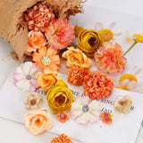 20 Pieces Faux Flowers for Crafts Artificial Small Flower Heads Plastic Flowers Flowering Plants