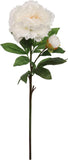 30" White Peony Silk Flower Stems - 12-Pack for Home & Office Decor Peony
