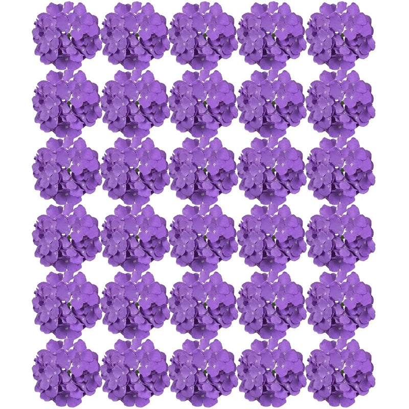 Silk Hydrangea Heads 30 Pcs Artificial Flowers Only Heads No Stems Fake Hydra... Hydrangea