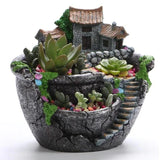 Home Garden Flower Pot Succulent Plants Holder Desktop Potted Resin Decorations Garden Plants