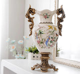 Elegant 16.1" Tall White Ceramic Vase for Pampas Grass & Dried Flowers Pampas Grass