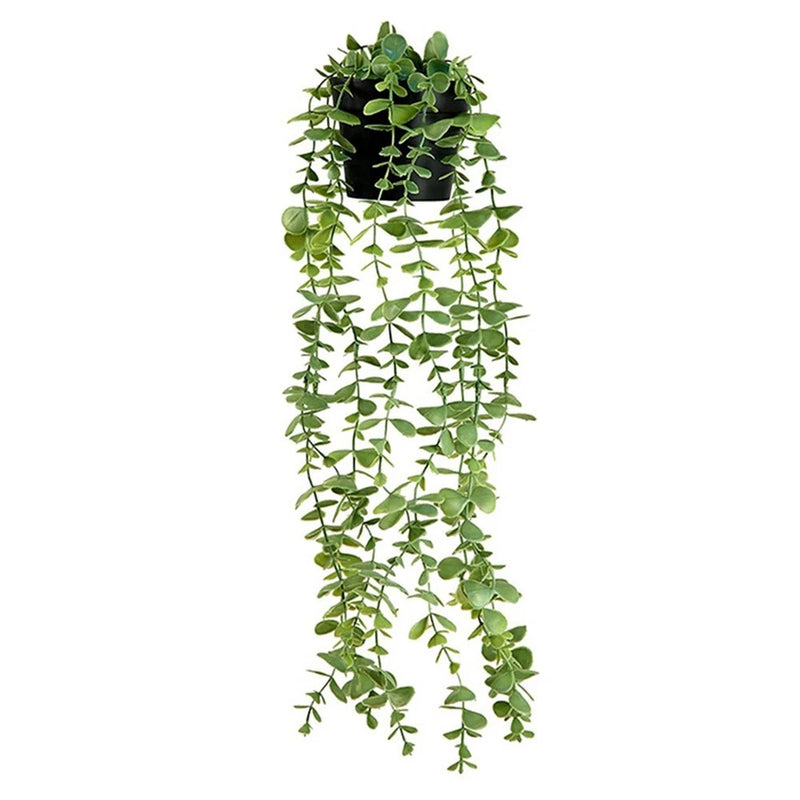 Artificial-Green Hanging Vine Potted Plant  In/Outdoor,Shelf Decor With Pot New Green Plant