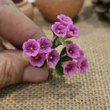 Mulberry Pink Flower Bouquet 3 Bunches Primrose Flower Miniature Dollhouse Decor Bouquet