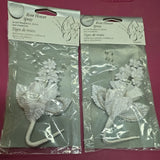 Wilton Rose Flower Spray 1.6 Inch Bridal Lot of 2 Bouquet