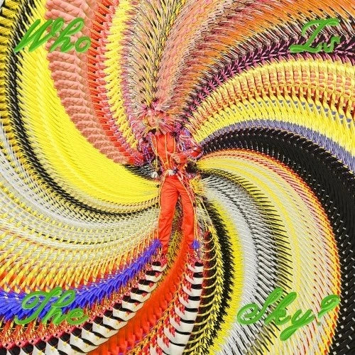 Limited edition music album cover with colorful spiral art and standing figure