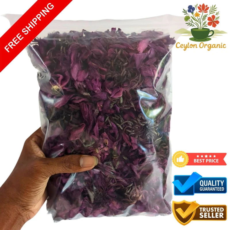 Dried Red Lotus Nymphaea Rubra 100% Organic Herbal Hand Picked Pure Flowers Tea_ Lily