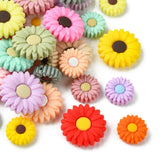 36Pcs Sunflower Silicone Beads Colorful Focal Bead for Necklace Bracelets Making Sunflower