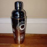 Sunflower Cocktail Martini Shaker Stainless Steel Target Flower Silver Metal Sunflower
