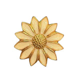 Vintage Sunflower Brooch Pin Cream Ivory Gold Flower Pin Costume Jewelry Sunflower