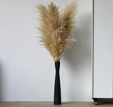 AETVRNI 16" Tall Black Ceramic Vase,Floor Vase for Pampas Black 40cm Pampas Grass