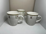 ROYAL NORFOLK Garden Coffee Mugs Cups Gardener Hydrangea Magnolia Lily Set Of 3 Hydrangea