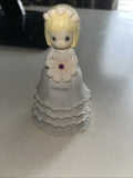 Precious Moments MONTHLY FLOWER GIRL February Carnation Mini Bell 788597 Carnation