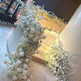 Staircase 2x 12ft Floral Hydrangea Gypsophila Baby Breath Roses Runner Garland Hydrangea