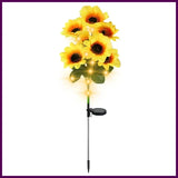 7 Heads LED Solar Simulation Sunflower Light Garden Yard Lawn Night Lights Sunflower