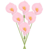 6-Pack Crochet Flowers,  Artificial Calla Lily Flowers[Pink] Lily