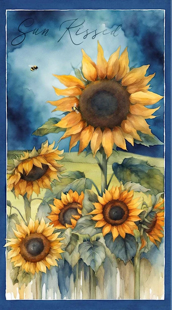 Wilmington Prints - Sunkissed - 24.5" Sunflower Panel - Multi Sunflower