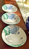 Sango Southampton Oval Salad Soup Bowls Hydrangea Flower Larry Laslo Korea Set 3 Hydrangea
