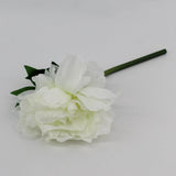 Real Deals Single Artificial White Silk Peony Stem Peony