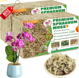 4.4LBS Sphagnum Moss 80QT Long Fiber Orchid Potting Mix Succulent Reptile - US Orchids