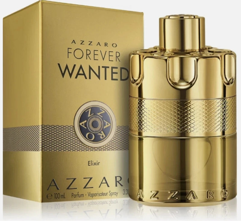 Azzaro Forever Wanted Elixir Parfum Men Woody Spicy New Sealed Box-3.38oz/100ml EDP