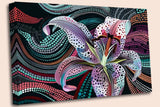 Canvas Print Abstract Lily  Fresh Vibrant Colours Contemporary Lily