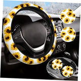 Yellow Sunflower Flower Steering Wheel Cover for One Size sunflower flower Sunflower