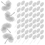 200 Pcs Silver Leaves for Crafts, Artificial Silk Faux Rose Leaves Single Lea... Roses