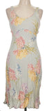 Vintage Betsey Johnson Size Large Pale Blue Hydrangea Flowers Print Dress Hydrangea