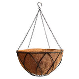 20 In. Plant Fiber Devon Hanging Basket with Aquasav Coconut Fiber Liner Garden Plants