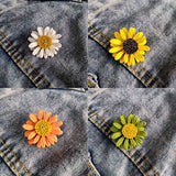 Yellow  Broach Gift Daisy  Style Sunflower Pin Badge Vintage Daisy Flower Brooch Sunflower