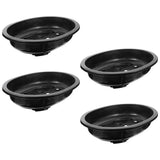 4PCS Plastic Flowerpots Decorative Gardening Oval Bonsai Large Planting Pots Garden Plants