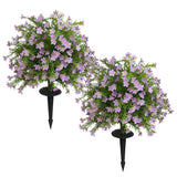 25.6" Artificial Flower Plant with Spike Set of 2 Green Plant