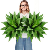 Set of 2 Realistic 28" Faux Agave Plants for Home Decor, UV Resistant Green Plant