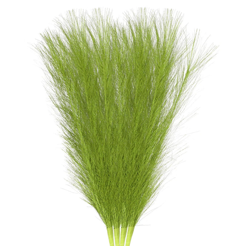 4Pcs Pampas Grass 17.7" Fake Pampas Grass for Wedding Decoration Green Pampas Grass