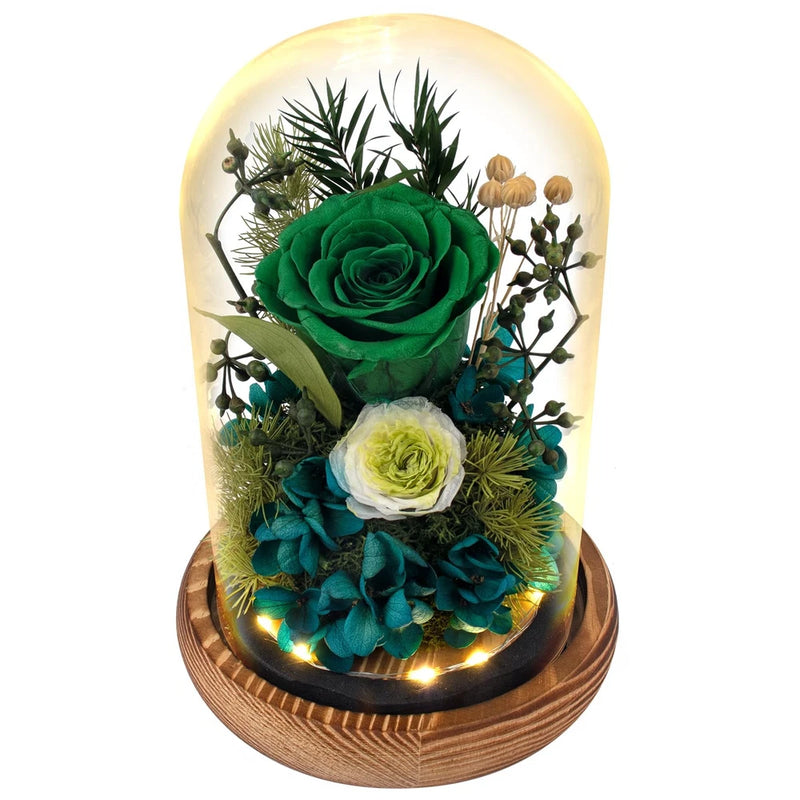 Flowers Gift Ð Preserved Roses Fresh Bouquet, Forever-Lasting Sage Green Bouquet