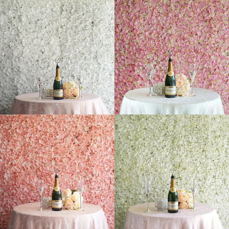 4,8,12 Pack 24"x17"Each Panel. UV Protected 3D Silk Hydrangea Flower Photo Wall Hydrangea