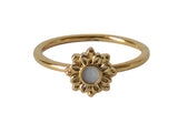 18K Gold Dainty Minimalist Sunflower Ring Cute Floral Womens Everyday Jewelry Sunflower