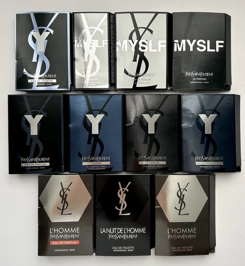 YSL Collection  Perfume 11pc Sample Vial Spray Set For Men EDT