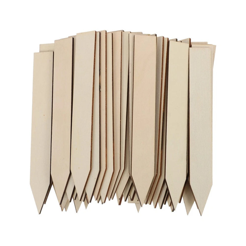 50 Pcs Wooden Plant Labels Garden Markers Stakes Nursery Tags for Botanical Use Garden Plants