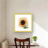 Begin Home Decor C1FM1616MN4F46 16 x 16 in. Big Sunflower Floral Framed Matte... Sunflower
