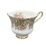 Paragon Fine Bone China Tea Cup CARNATION Pattern, Gold Trim 1950s Carnation
