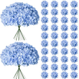 65Pcs Blue Hydrangea Artificial Flowers Bulk_Realistic Silk Fake Flowers with... Hydrangea