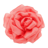 4" Silk Satin Flower Brooch Pin Large Peony Floral Lapel Pin Light Red Peony