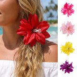 2 Pcs Lily Flower Side Hair Clips Non Slip Branch Flower Hair Clip Barrettes_ Lily