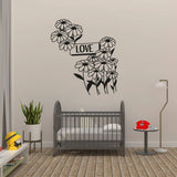 Love Quote Sunflower Flower Flowers Wall Art Stickers Vinyl for Home Room Decals Sunflower