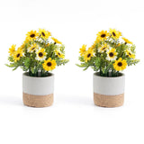 Artificial Potted Plants with 2 Pack, The Daisy Flower for Bathroom Shelf Dec... Sunflower