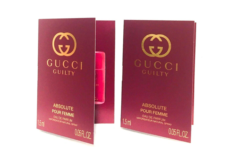 Gucci Guilty Absolute Pour Femme Eau de Parfum  Vials - 1.5ml - ( LOT OF 2 ) EDP